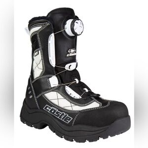 Cozee Black and White Winter Boots for Women